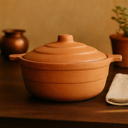 Terrapura: Handmade Terracotta Cooking Pot with Lid