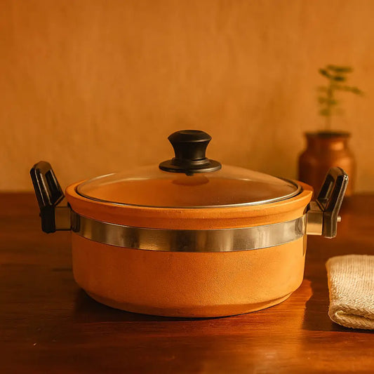 Terrapura Handmade Terracotta Cookware Pot with Lid – 2L / 4L