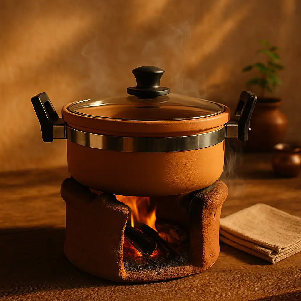 Terrapura Handmade Terracotta Cookware Pot with Lid – 2L / 4L