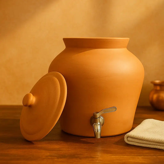Terrapura – Terracotta Water Dispenser Matka with Tap (8L) | ARK Naturals