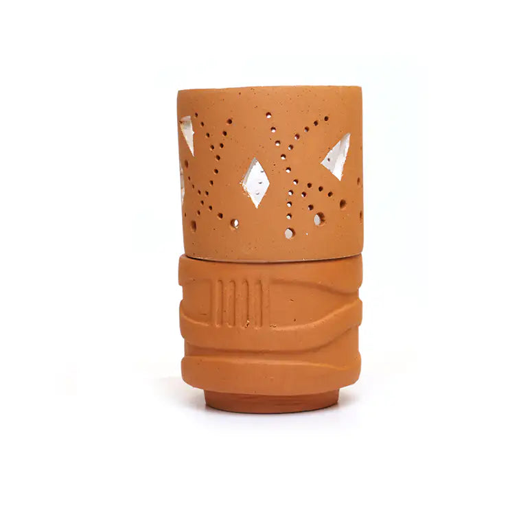 Amour Eclat handmade terracotta décor candle holder for home ambience