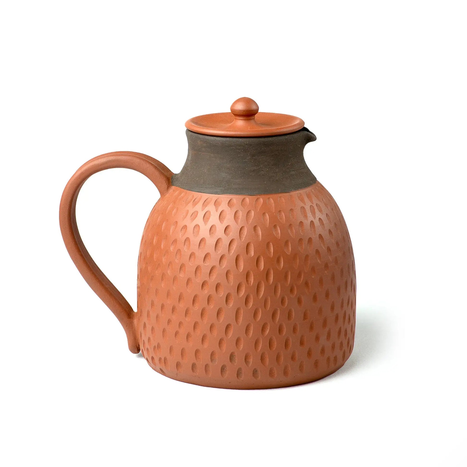 1500 ml terracotta water carafe with handle and spout