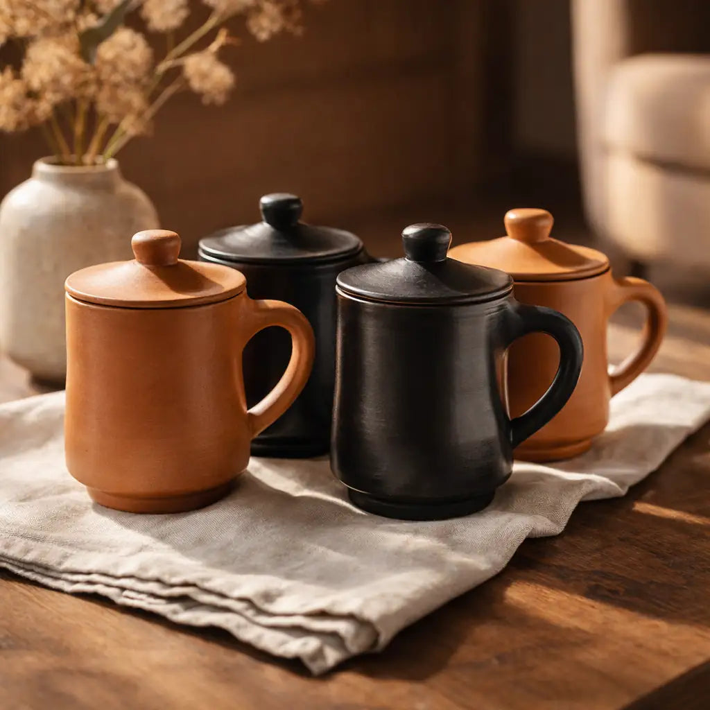 Earth Harmony Cup Set – Set of 4 with Lids