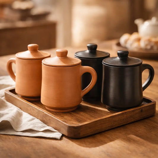 Earth Harmony Cup Set – Set of 4 with Lids